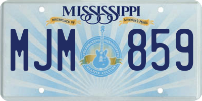 MS license plate MJM859