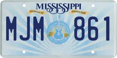 MS license plate MJM861