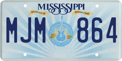 MS license plate MJM864