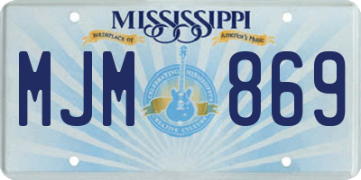 MS license plate MJM869