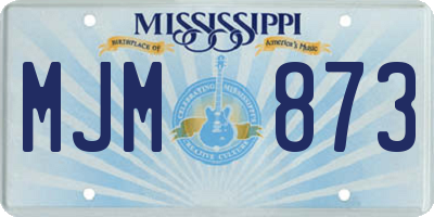 MS license plate MJM873