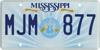 MS license plate MJM877