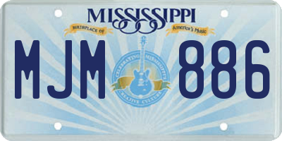 MS license plate MJM886