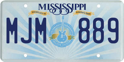 MS license plate MJM889