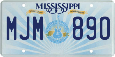 MS license plate MJM890