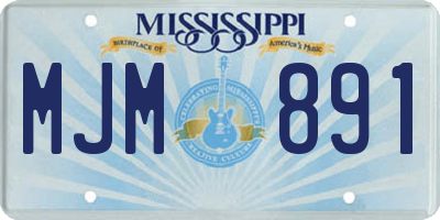 MS license plate MJM891