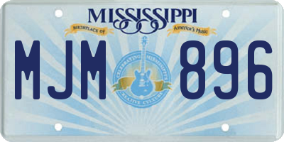 MS license plate MJM896