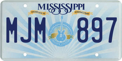MS license plate MJM897