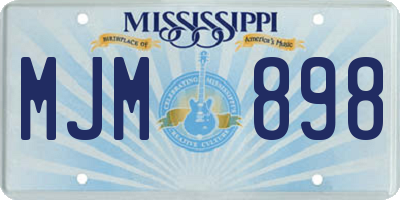 MS license plate MJM898