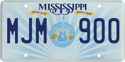MS license plate MJM900