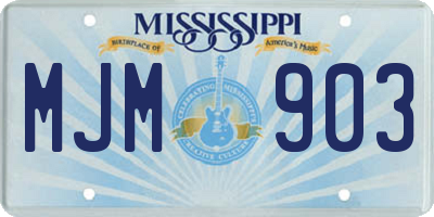 MS license plate MJM903