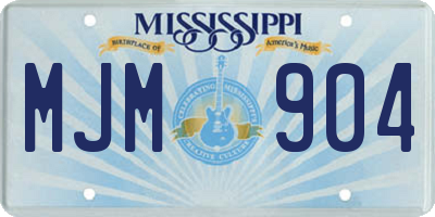 MS license plate MJM904