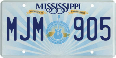 MS license plate MJM905