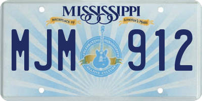 MS license plate MJM912