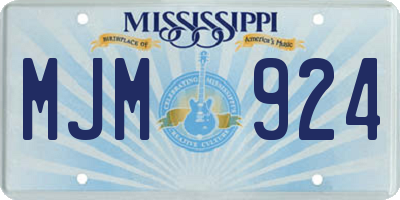 MS license plate MJM924