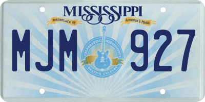 MS license plate MJM927