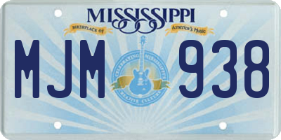 MS license plate MJM938