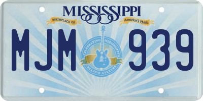 MS license plate MJM939