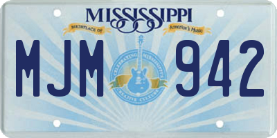 MS license plate MJM942