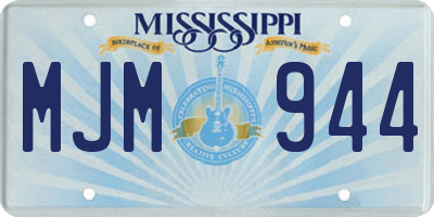 MS license plate MJM944