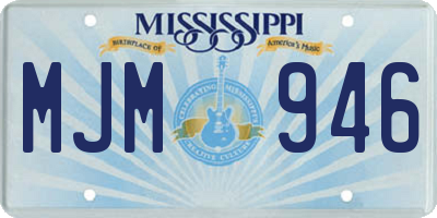 MS license plate MJM946