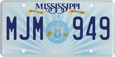 MS license plate MJM949