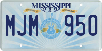 MS license plate MJM950