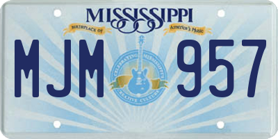 MS license plate MJM957