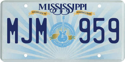 MS license plate MJM959