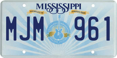 MS license plate MJM961
