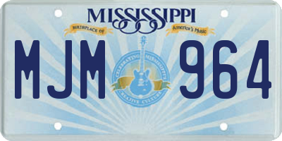 MS license plate MJM964