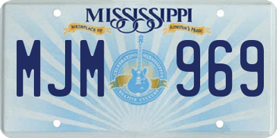 MS license plate MJM969