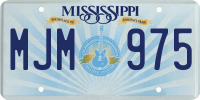 MS license plate MJM975