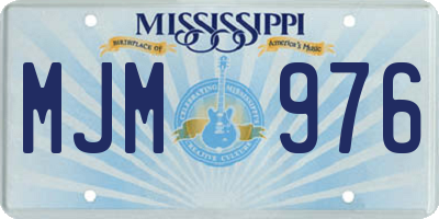 MS license plate MJM976