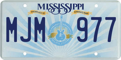 MS license plate MJM977