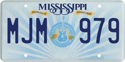 MS license plate MJM979