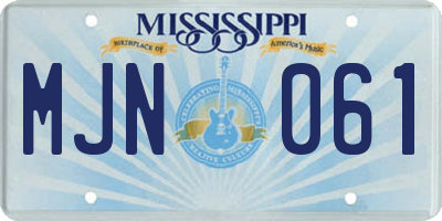 MS license plate MJN061