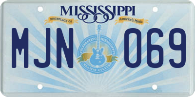 MS license plate MJN069