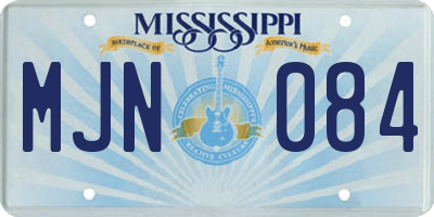 MS license plate MJN084