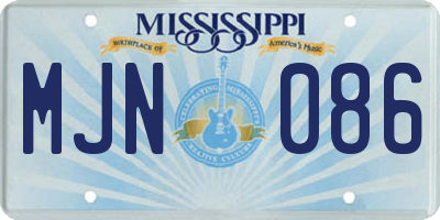 MS license plate MJN086