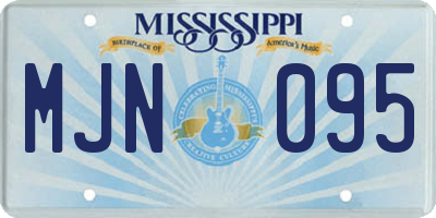 MS license plate MJN095