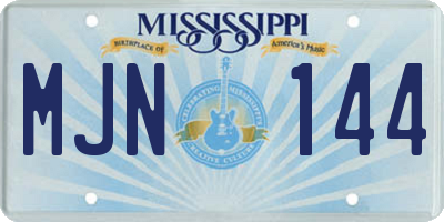 MS license plate MJN144