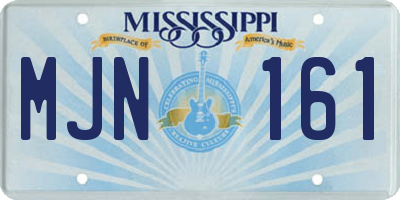 MS license plate MJN161