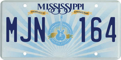 MS license plate MJN164