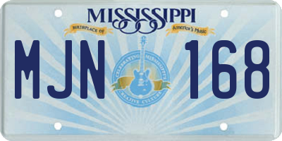 MS license plate MJN168