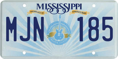 MS license plate MJN185