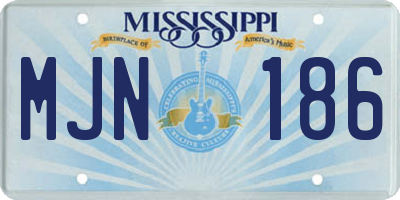 MS license plate MJN186
