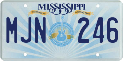 MS license plate MJN246