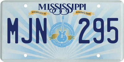 MS license plate MJN295