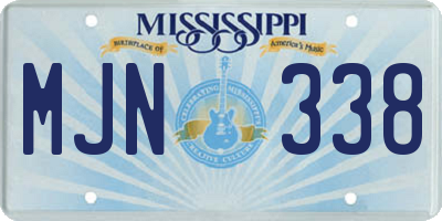 MS license plate MJN338